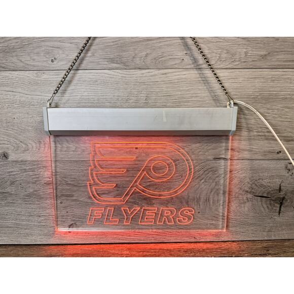 Philadelphia Flyers Neon Lamp Wall Hanging Sign Light 12x8.5”
